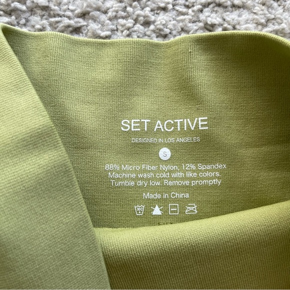 SETactive Light Green Biker Shorts - Picture 5 of 5